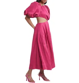 Aje Vanades Ring Cut Out Midi Dress Pink Size AU 8 for rent on The Volte - image 2