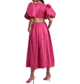 Aje Vanades Ring Cut Out Midi Dress Pink Size AU 8 for rent on The Volte - image 4