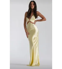 Natalie Rolt Lemon Iris Gown in Yellow Size 1/ AU 8  for rent on The Volte - image 1