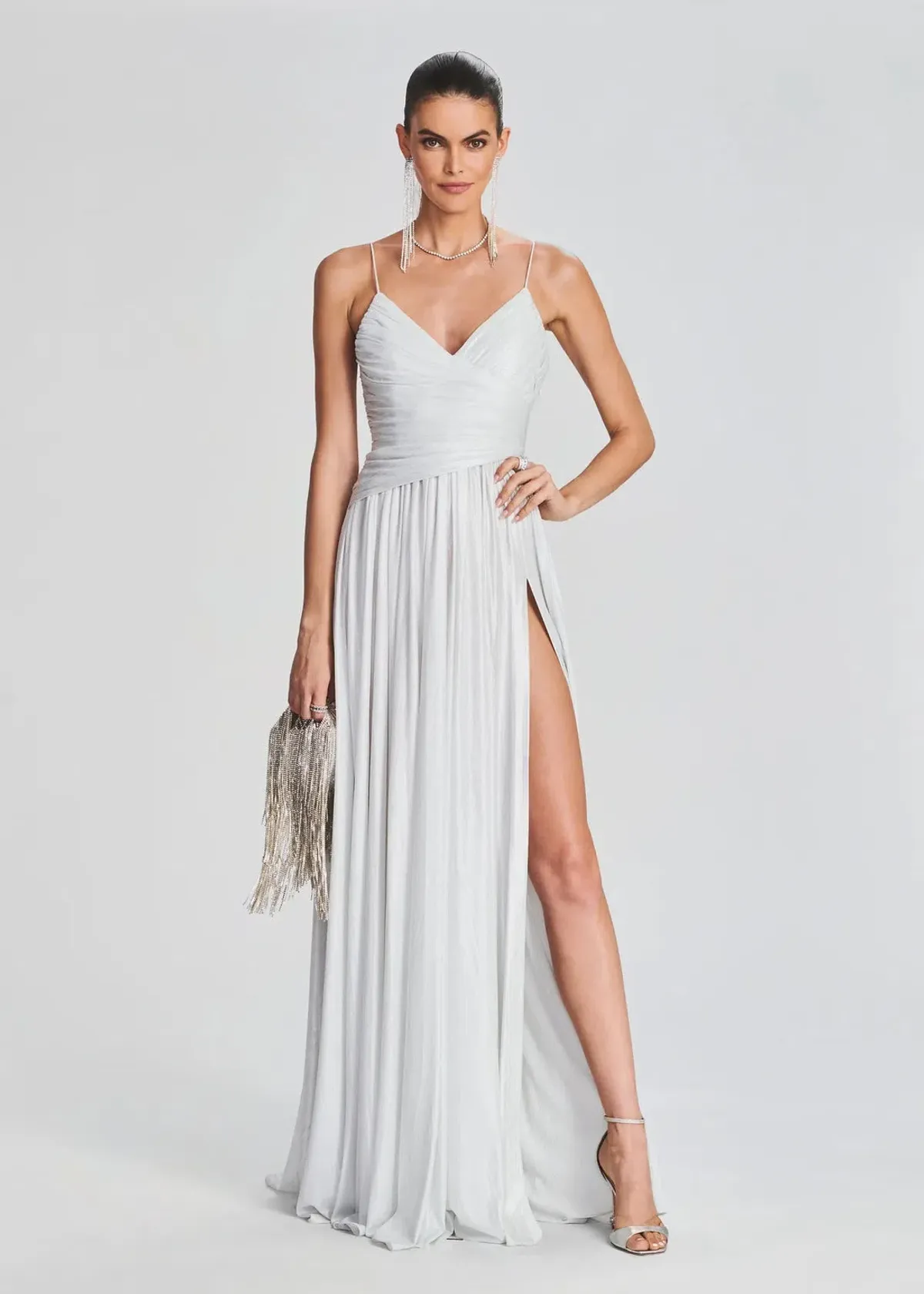 Retrofete Doss  Gown Silver Size M/Au 10 - Image 2