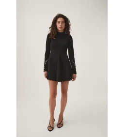 Aje Sylvia Knit Mini Dress Black Size AU 12 for rent on The Volte - image 1