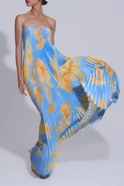 L'Idée Black Tie Jardin Maxi  Dress Blue Size 12 for rent on The Volte - image 3