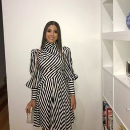 Zimmermann Zippy Cowl Short Dress Black Stripe Size 8 for rent on The Volte - image 5