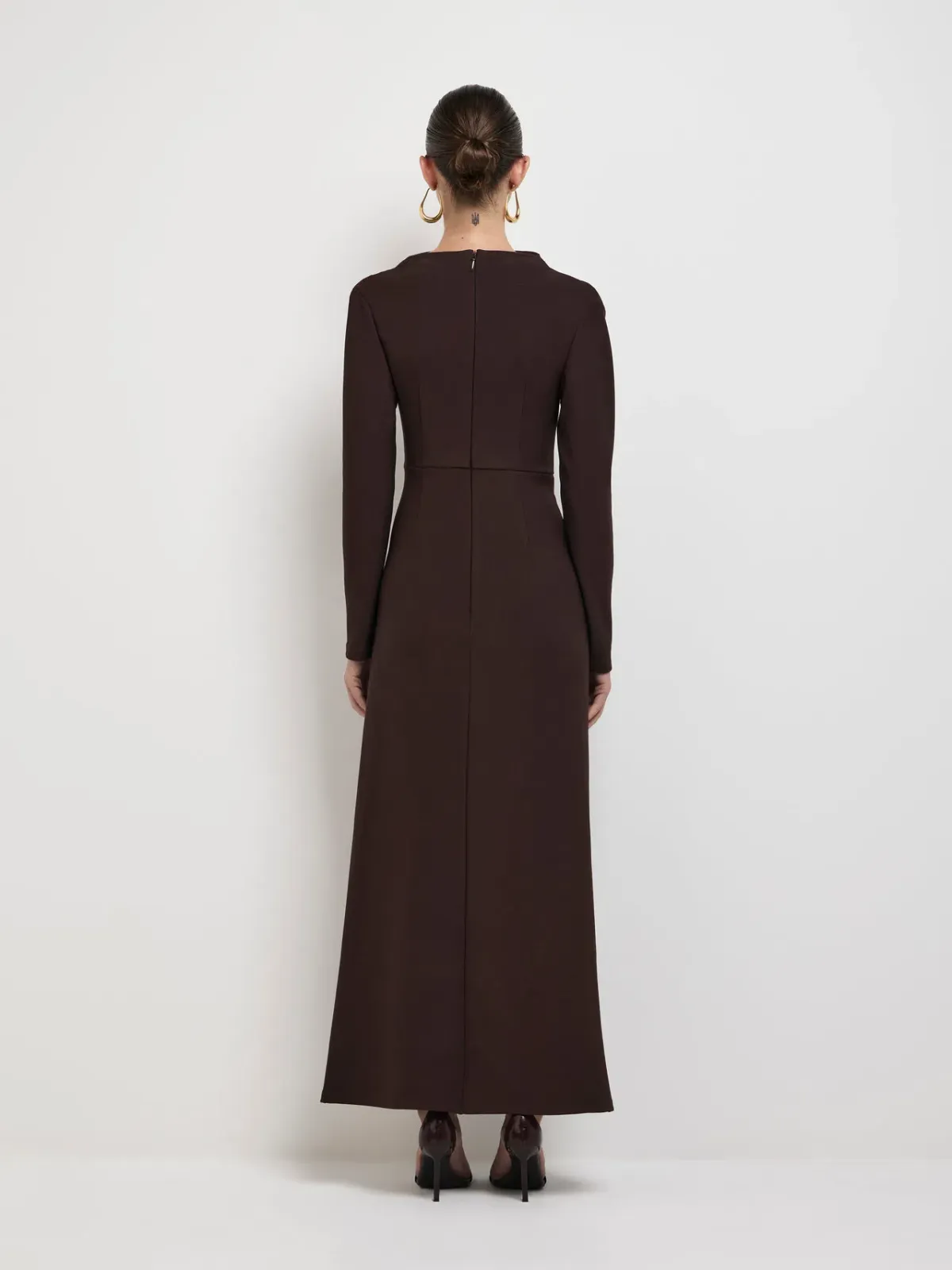 Sheike Alicia Maxi Dress in Brown Size 8 - Image 2