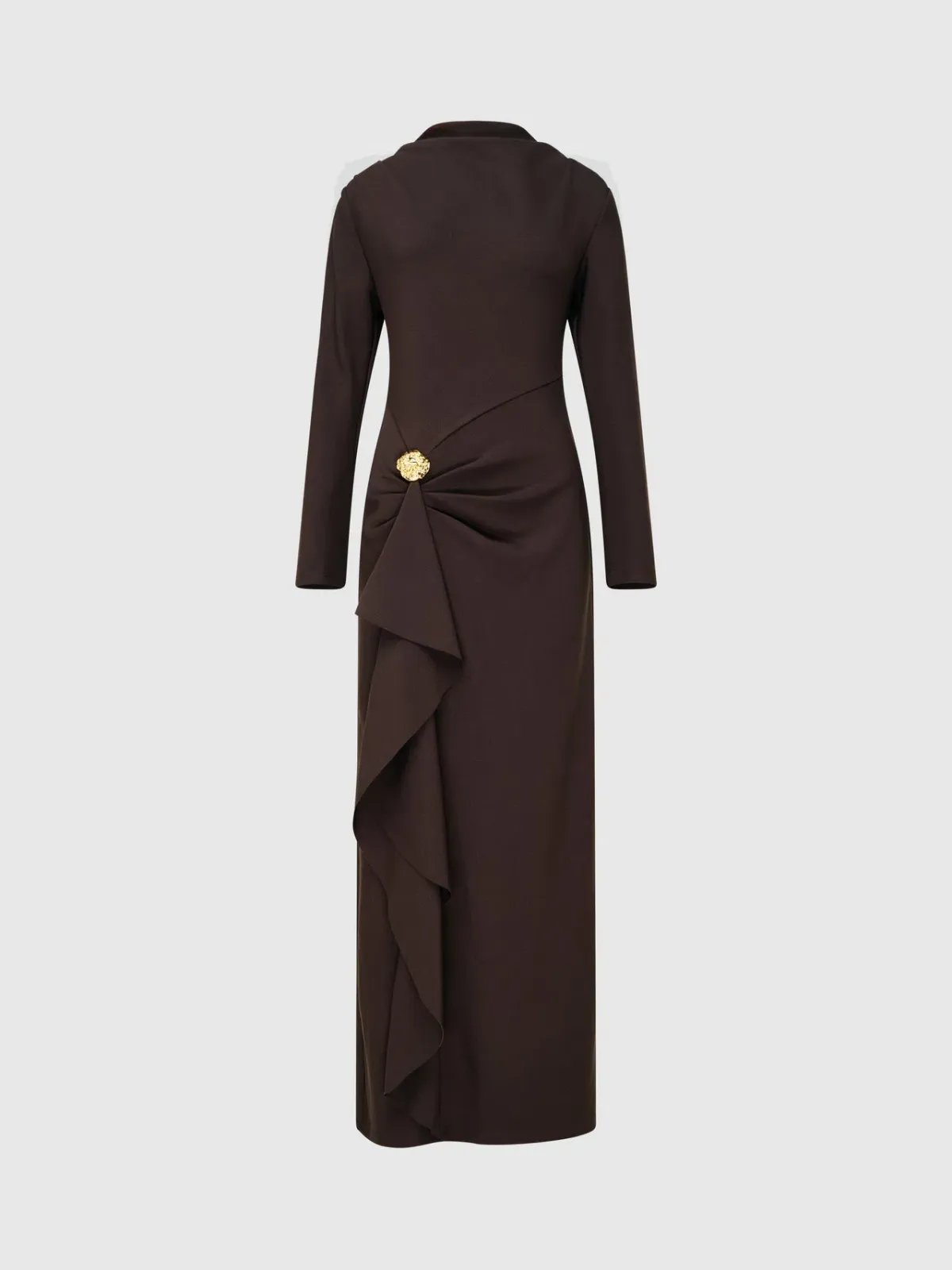 Sheike Alicia Maxi Dress in Brown Size 8 - Image 5