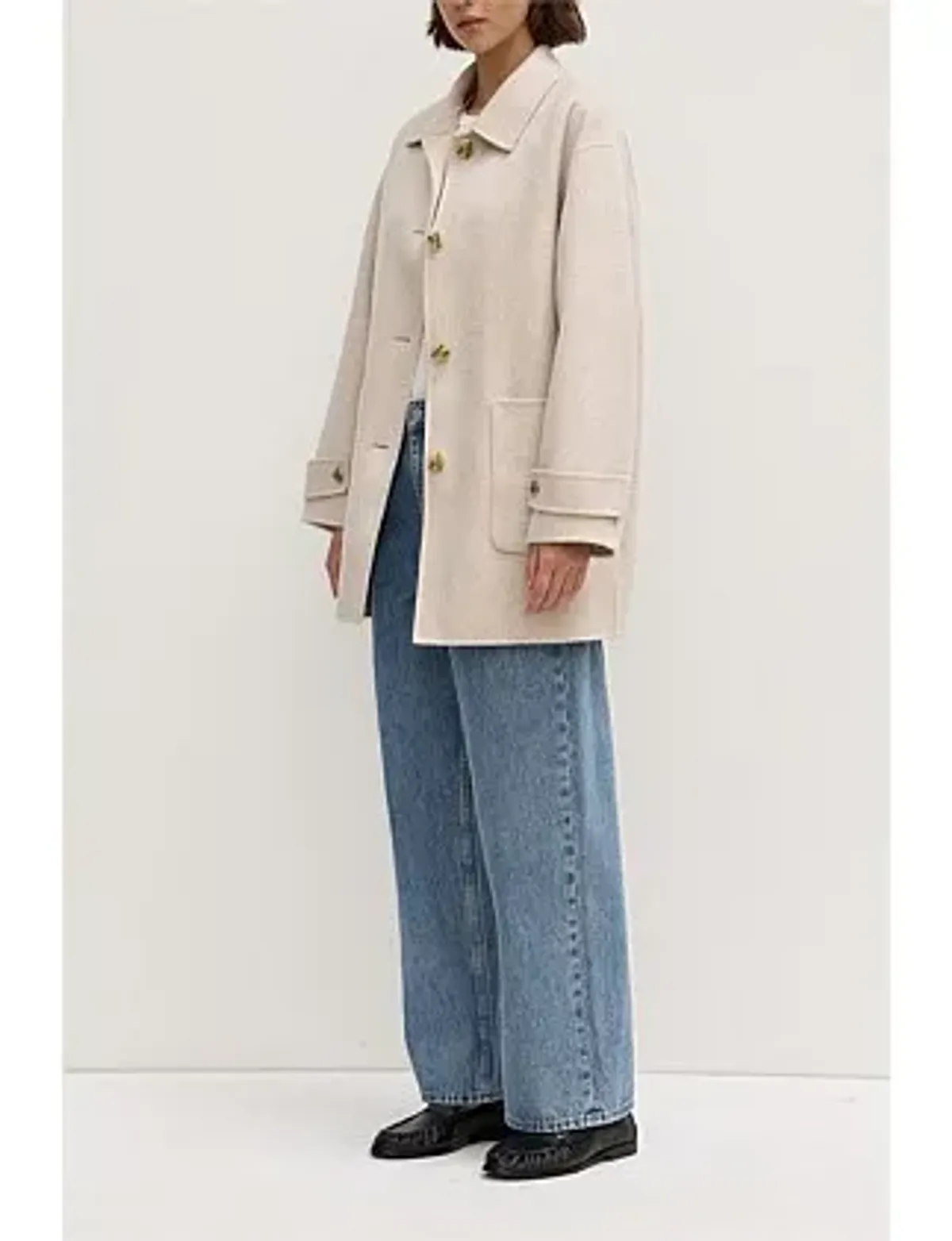 Assembly Label Pierra Wool Coat Oat Marle Size S/Au 8 - Image 2