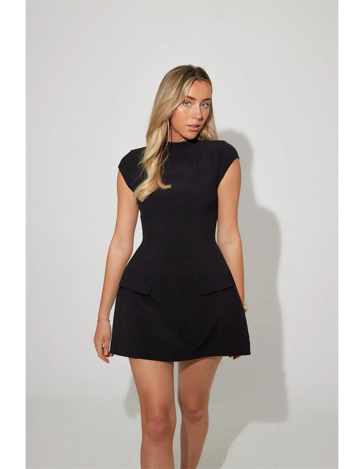 Odd Muse The Ultimate Muse Cap Sleeve Mini Dress Black Size S/AU 8 - Image 2