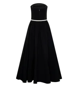 MESHKI Penny Strapless Contrast Midi Dress Black & White Size M/AU 10 for rent on The Volte - image 5