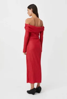 Camilla and Marc Shaw Midi Dress in Red Size 10 for rent on The Volte - image 4