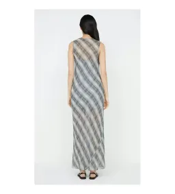 Bec & Bridge Seanna Boat Neck Maxi Dress Blue Check Size AU 14 for rent on The Volte - image 4