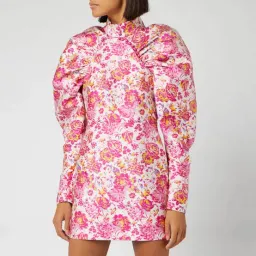 Rotate by Birger Christensen Number 1 Mini Dress Floral Raspberry Rose Size 10 for rent on The Volte - image 1