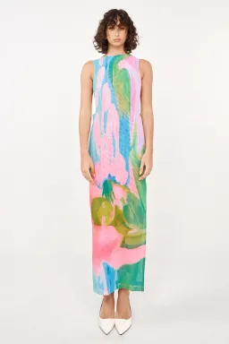 She is OLLÁ Luelle Mesh Maxi Dress Gaia Print Size M / AU 10 for rent on The Volte - image 1