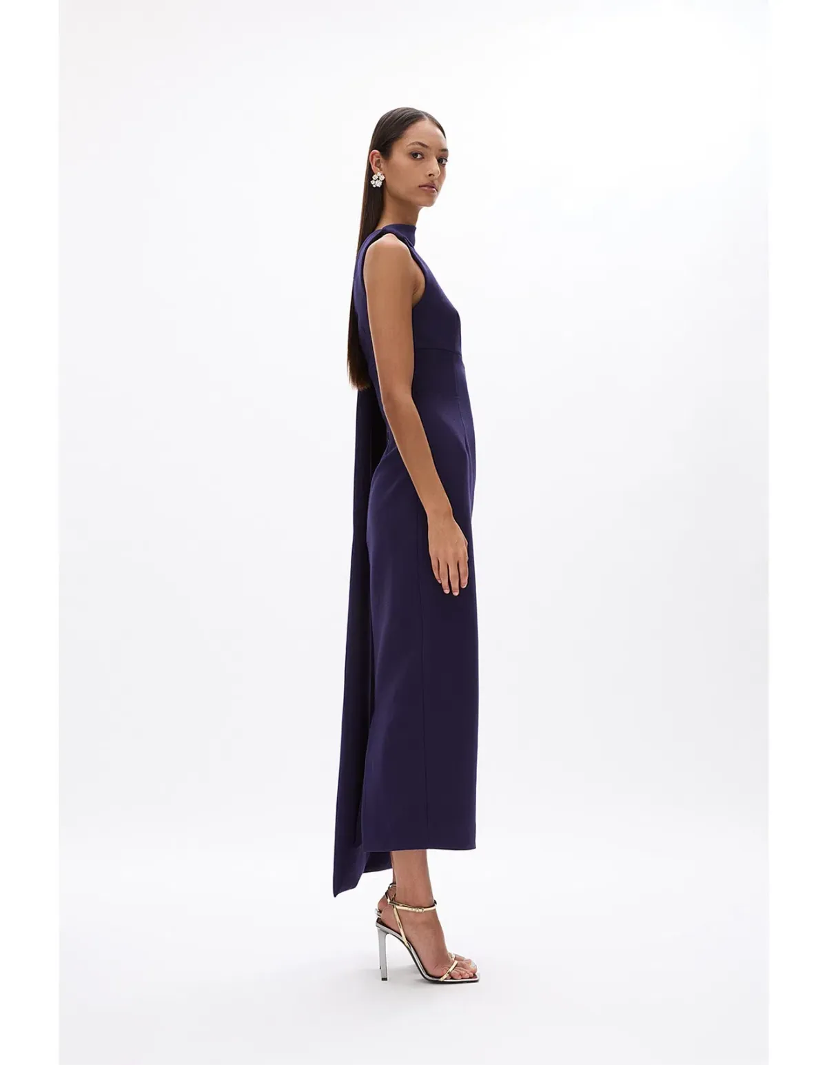 Rachel Gilbert Clara Midi Dress Dark Indigo Dark Purple Size 1 / Size AU 8 - Image 6