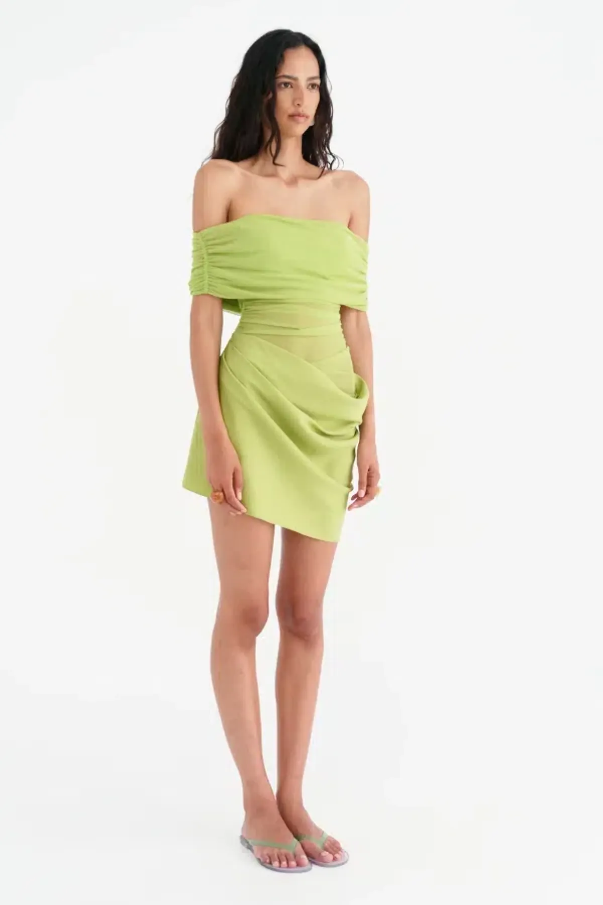 Nico Off Shoulder Apple Mini Dress Size M / Size AU 10 - Image 2