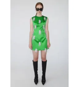 KOURH Onirique Crystal Mini Dress Green Size M/AU 10 for rent on The Volte - image 1