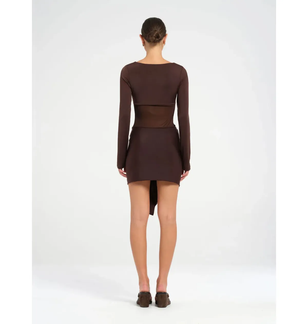 Benni Juni Mini Dress in Chocolate Size AU 10 - Image 3