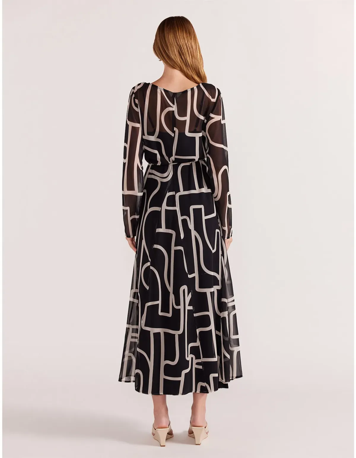 Staple The Label Vento Maxi Dress Black Print Size 6/XS - Image 2