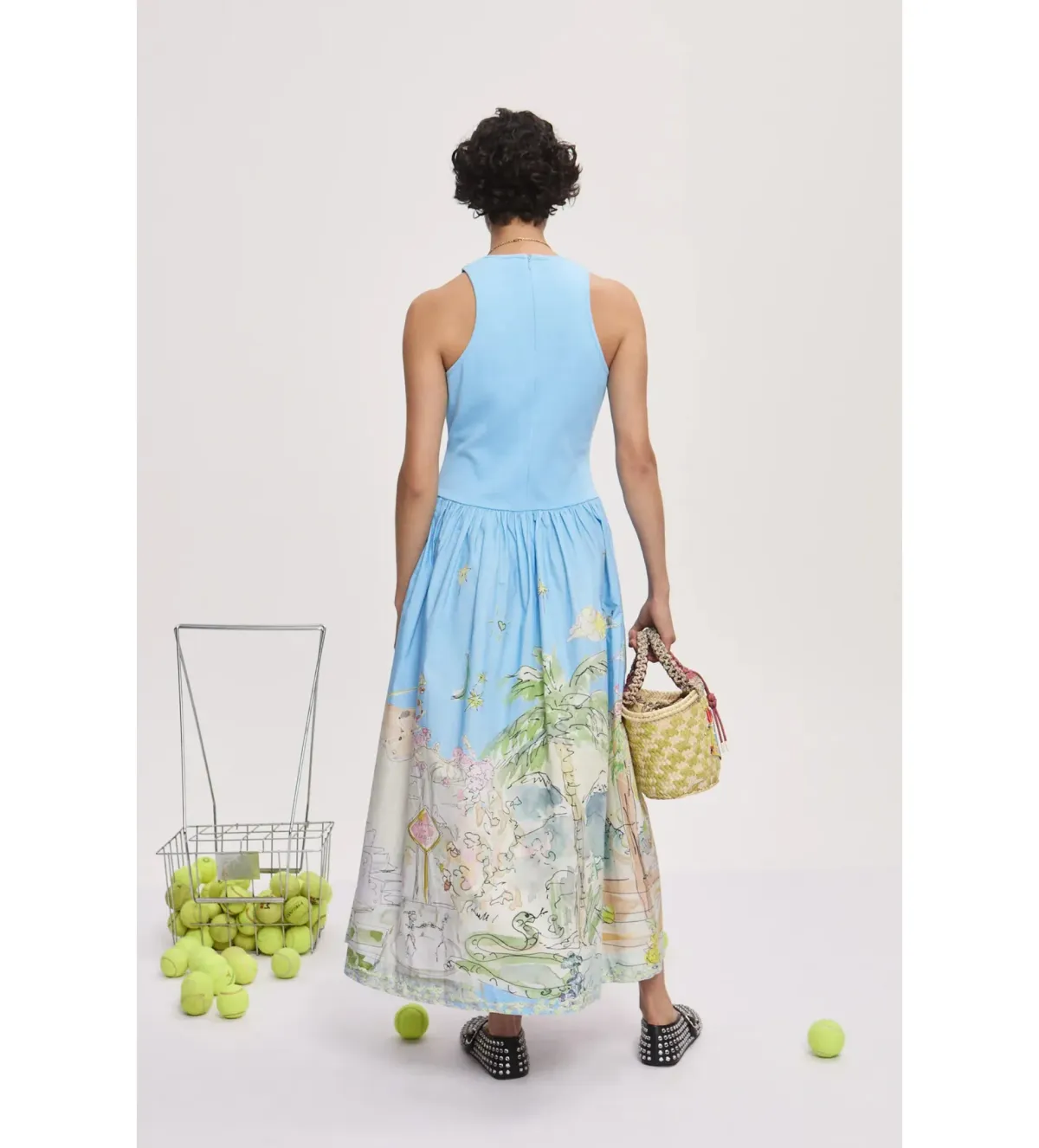 Alemais Anouk Tank Midi Dress Print Size 12 - Image 4