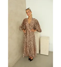Aje Isabella Shirtdress Midi Leopard Print Size 12 for rent on The Volte - image 1