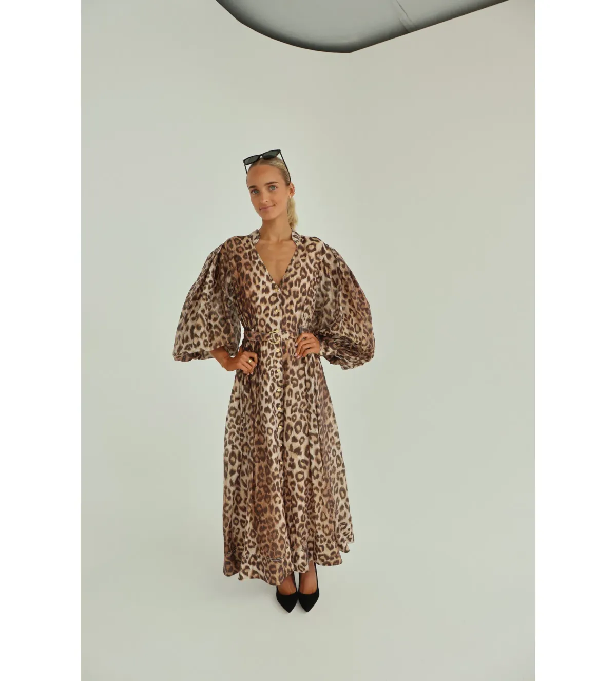 Aje Isabella Shirtdress Midi Leopard Print Size 12 - Image 4