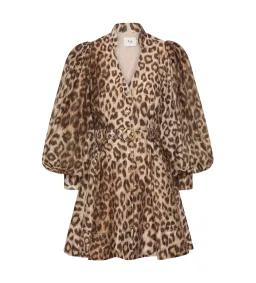 Aje Colette Mini Dress Leopard Size 10 for rent on The Volte - image 5