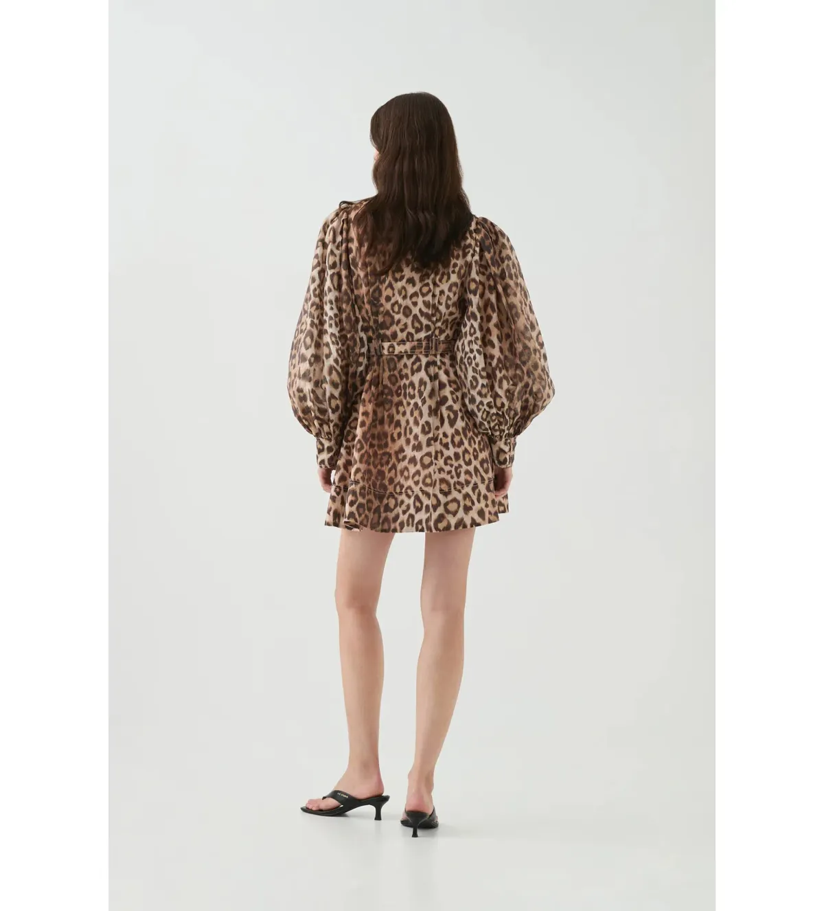 Aje Colette Mini Dress Leopard Size 10 - Image 4