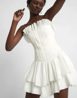 Aje Utopia Mini Dress White Size 10  for rent on The Volte - image 2