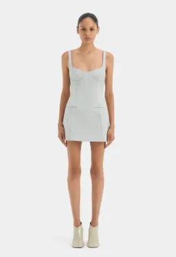 Sir the Label Sandrine Balconette Mini Dress Ice Blue Size AU 8 for rent on The Volte - image 1