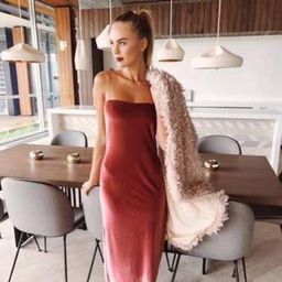 Bec and Bridge Velvet Ruba Rombic Slip Dress Size 8 for rent on The Volte - image 4