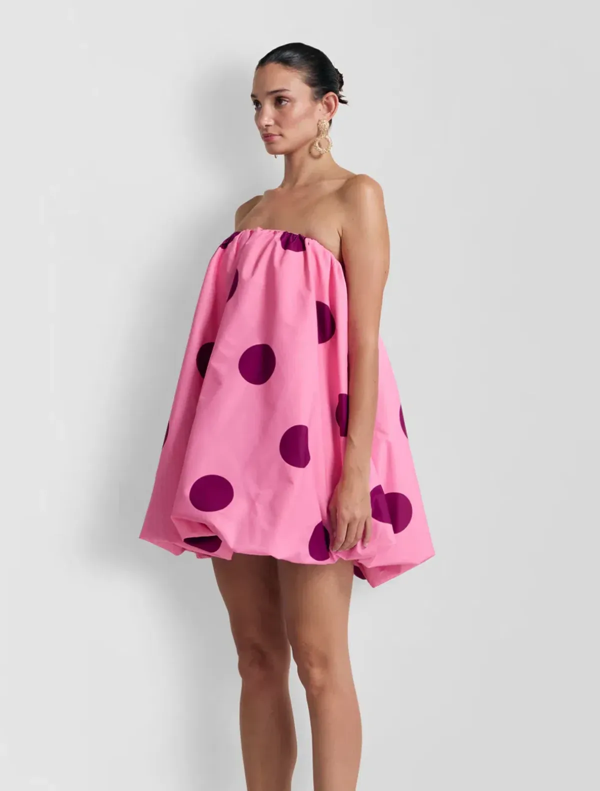 The Wolf Gang Gia Dress Mini Dress Pink Print Size 8 - Image 2