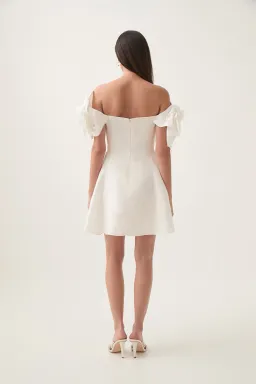 AJE ETTA MINI DRESS IVORY SIZE AU 10 for rent on The Volte - image 5