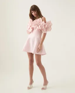 Aje Etta Mini Dress Pastel Pink Size AU 8 for rent on The Volte - image 4