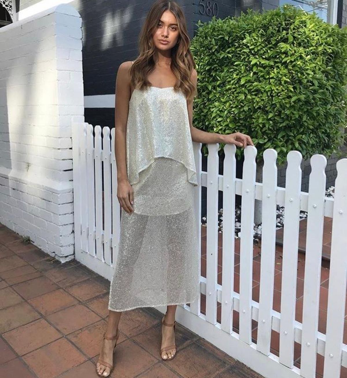 Manning Cartell Flash Bulb Metallic Dress Size 6 - Image 5