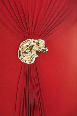 Acler Whitnell Midi Dress Burgundy Size 14 for rent on The Volte - image 4