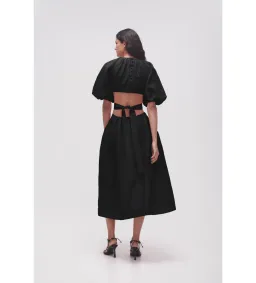 Aje Mimosa Cut Out Midi Dress in Black Size M / AU 10 for rent on The Volte - image 3