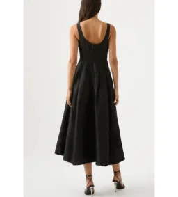 AJE Divinity Pearl Pin Midi Dress Black Size XS / AU 6 for rent on The Volte - image 4
