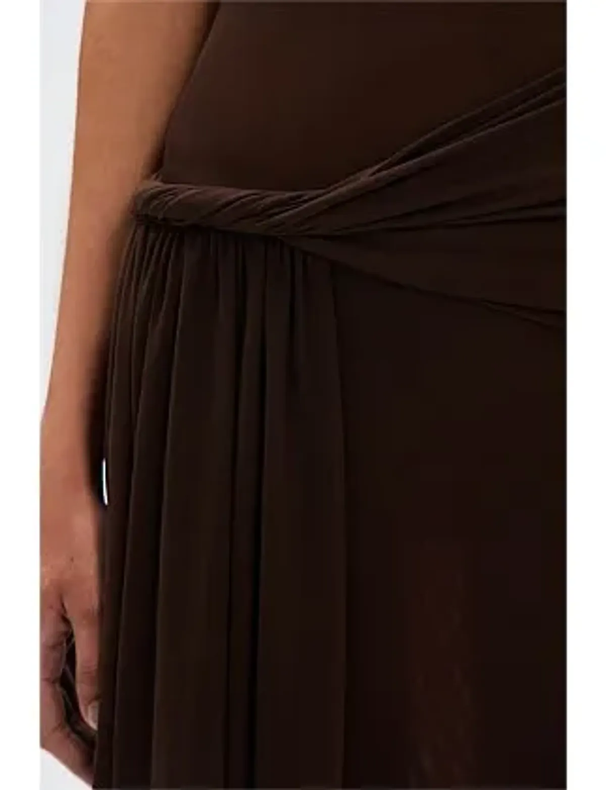 MISHA Sisal Mesh Maxi Dress Espresso Size 8/S - Image 4
