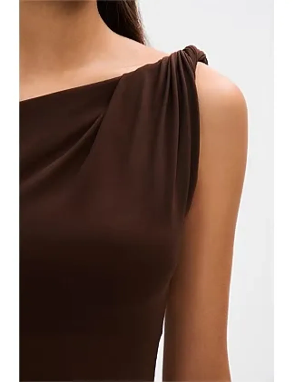 MISHA Sisal Mesh Maxi Dress Espresso Size 8/S - Image 3