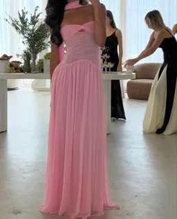 Rahaella Santana Ophelia Dress Maxi Pink Size AU 6 for rent on The Volte - image 1