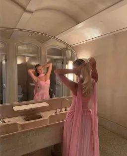 Rahaella Santana Ophelia Dress Maxi Pink Size AU 8 for rent on The Volte - image 3