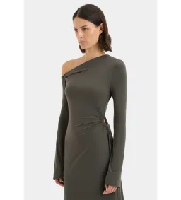 Sir the Label Hana Tie Maxi Dress Charcoal Size 2/AU 10 for rent on The Volte - image 4