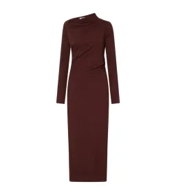 Camilla and Marc Mai Long Sleeve Midi Dress Almandine Burgundy Size AU 10 for rent on The Volte - image 5