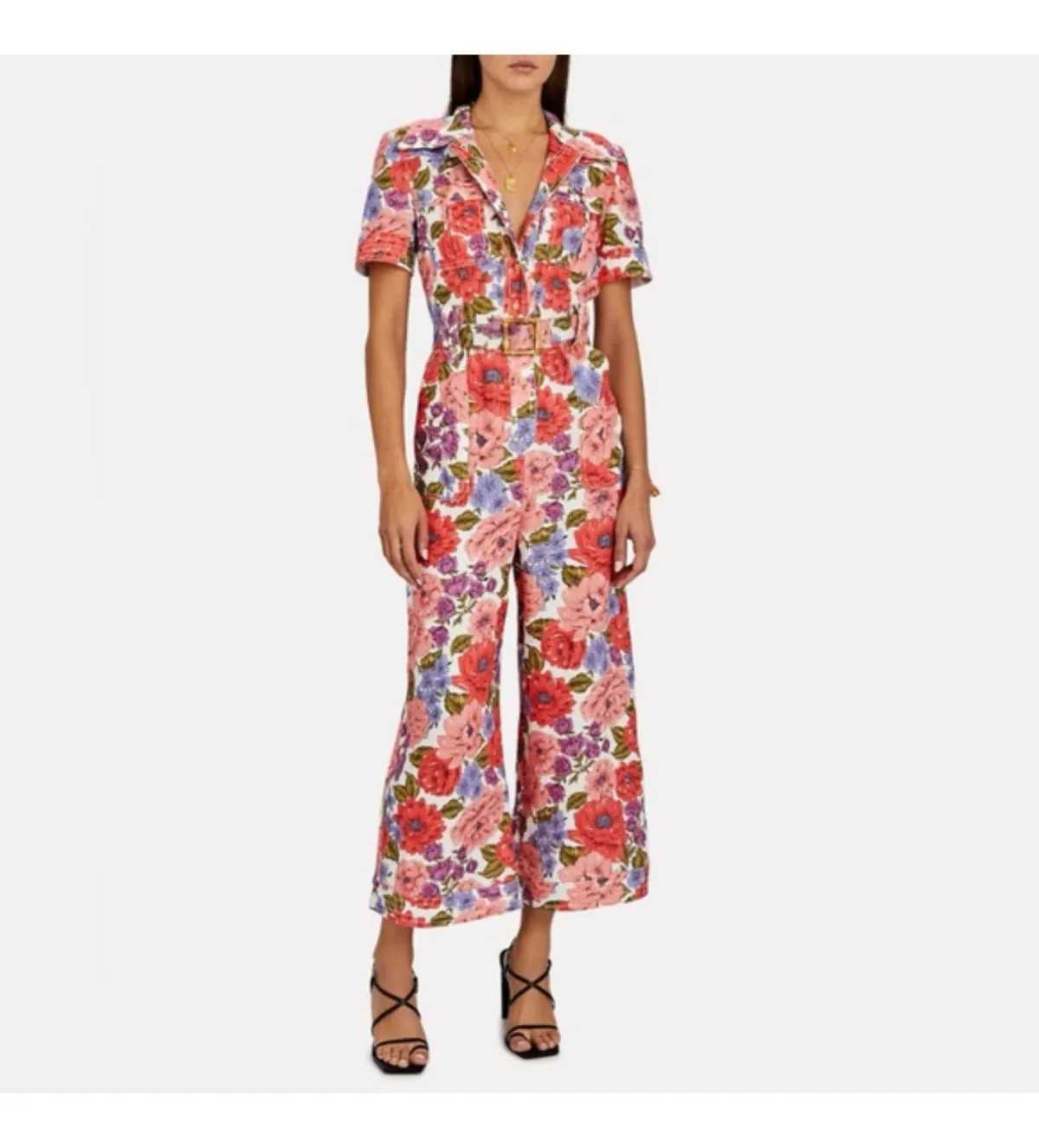 Zimmermann Poppy Belted Safari Jumpsuit Floral Size 1/Au 10 - Image 1