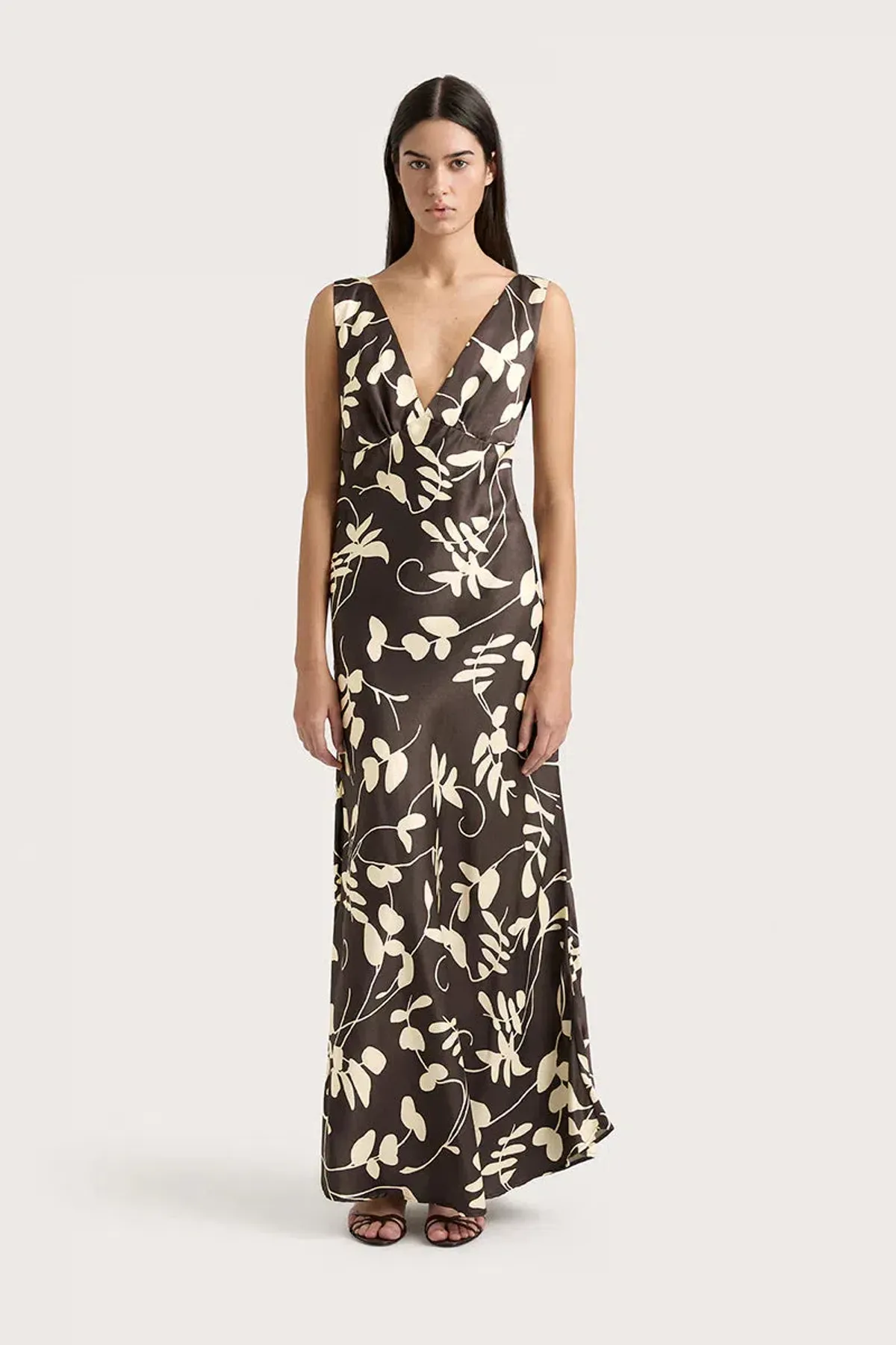 Faithfull The Brand Amiens Maxi Dress in Brown Print Size XS / AU 6 - Image 1