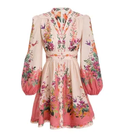 Zimmermann	Trapicana Plurige Mini Dress Cream/Floral Size 3/Au 14 for rent on The Volte - image 2
