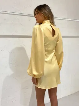 Acler Lindhurst Mini Dress Lemon Yellow Size 10 for rent on The Volte - image 3