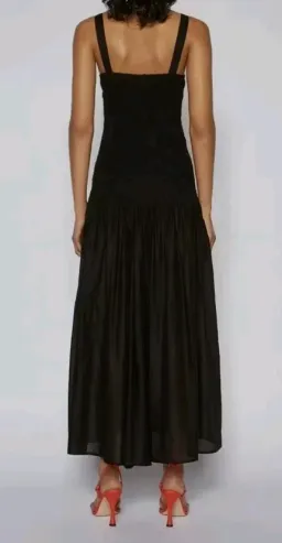 Scanlan Theodore Cotton Bralette Midi Dress Black Size 6 for rent on The Volte - image 4