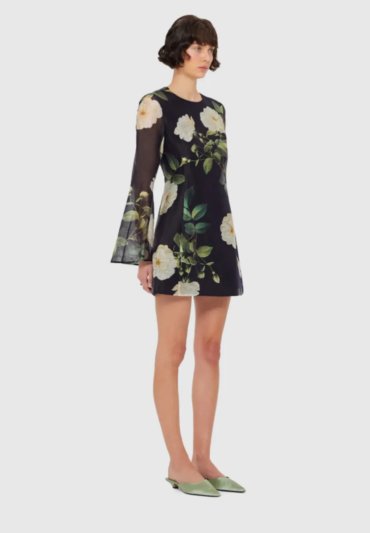 Leo Lin Suzanne Bell Sleeve Mini Dress Size 12 - Image 2