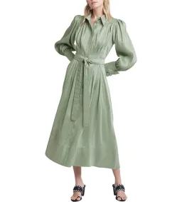 Aje Idealist Shirt Dress Green Size 8  for rent on The Volte - image 1