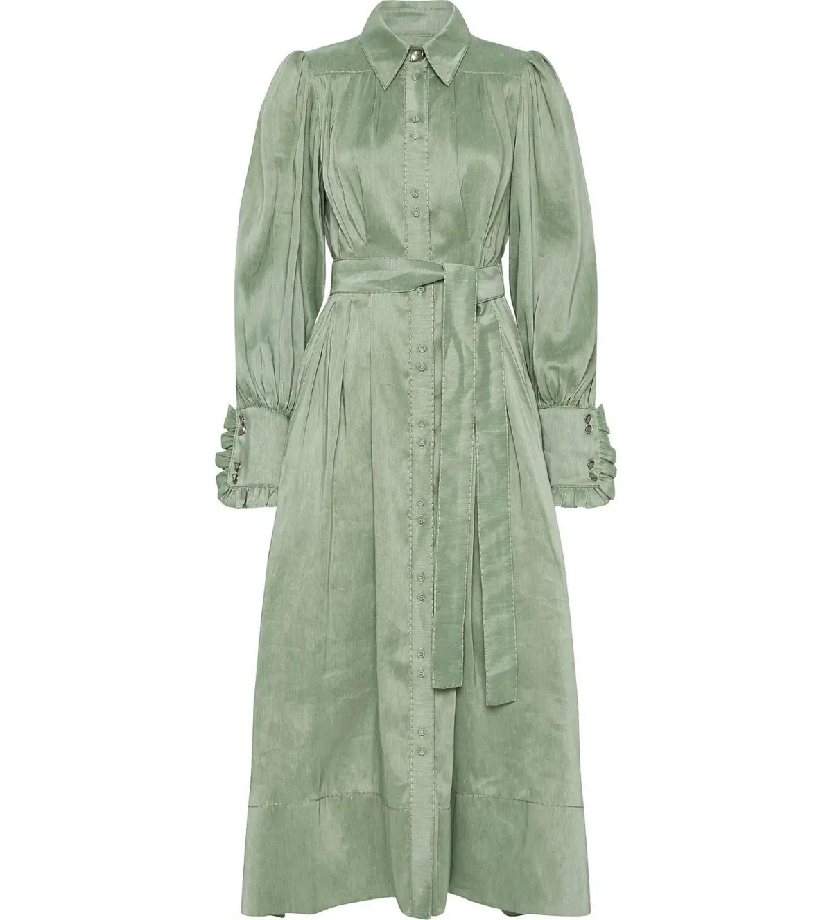 Aje Idealist Shirt Dress Green Size 8  - Image 2